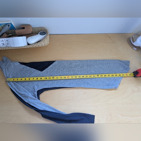 EVE GRAVEL Designer Women Top Long Sleeve Blue Ans Gray Size XS Made In Canada - Picture 9 of 9